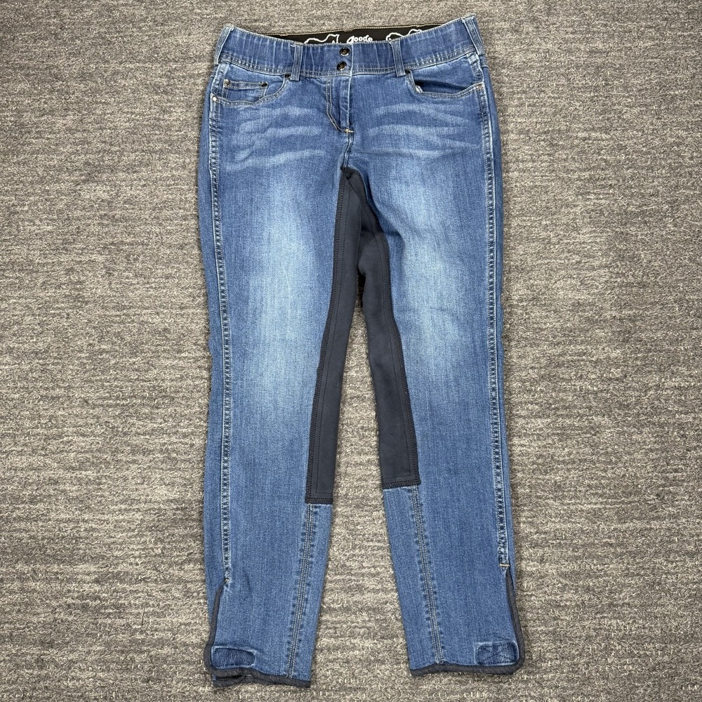 Goode Rider Jeans Women 30 Blue Equestrian Mid Rise Skinny Breeches 30x26 Horse